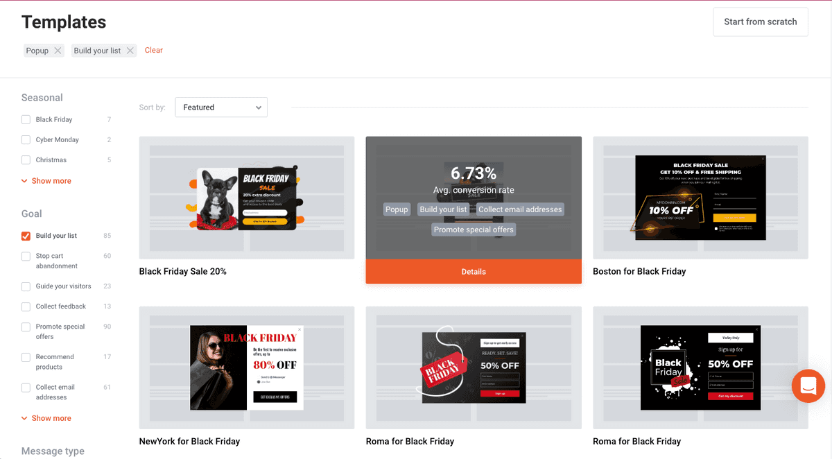 Optimonk templates